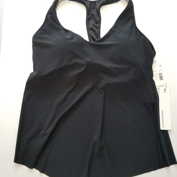 Magicsuit Solid Taylor  Tankini Swim Top Black Size 14 - Picture 5 of 8